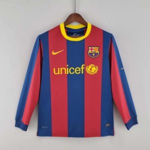 2010/2011 Retro Long Sleeves  Barcelona Home Football Shirt 1:1 Thai Quality