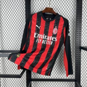 2025/2026 Long Sleeve AC Milan Home Football Shirt 1:1 Thai Quality