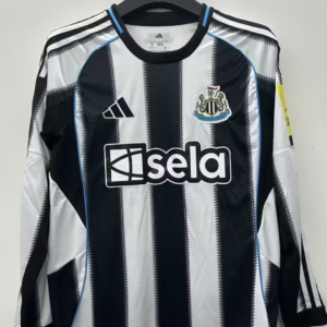 2025/2026 Long Sleeve Newcastle United Home Soccer Jersey 1:1 Thai Quality