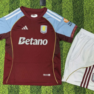 2025/2026 Aston Villa Home Football Shirt 1:1 Thai Quality Kids Size