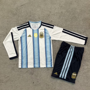 2026 Long Sleeves Argentina Home Soccer Jersey 1:1 Thai Quality Kids Size