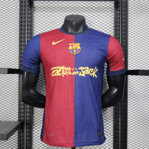 2024/2025 Player Version Barcelona Home Limited Edition TRAVIS SCOTT Football Shirt 1:1 Thai Quality