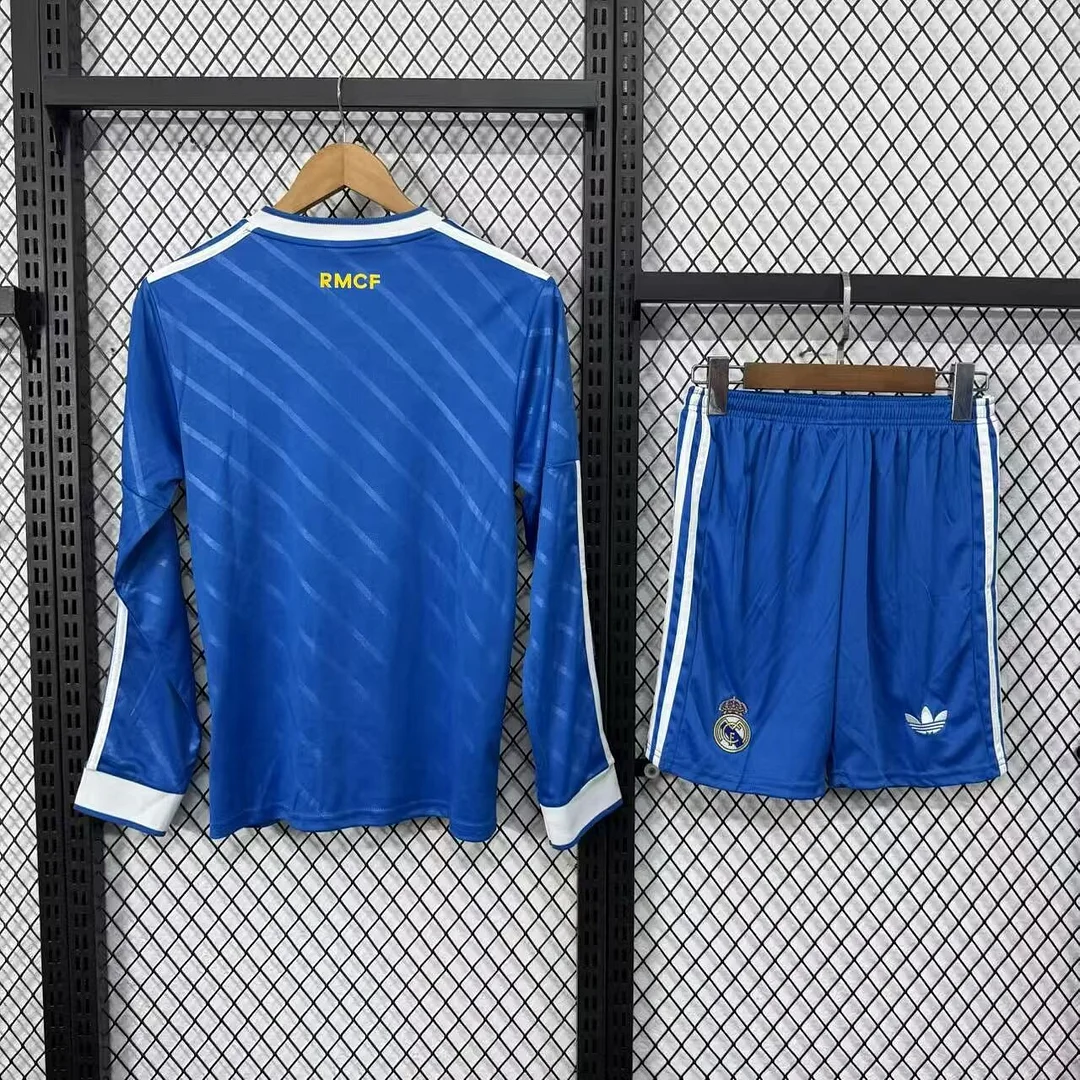 2025/2026 Long Sleeves Real Madrid Third Away Football Shirt1:1 Thai Quality Kids Size - 图片 2