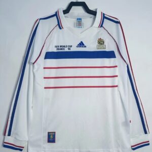 1998 Retro Long Sleeve France Away Football Shirt 1:1 Thai Quality
