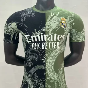 2025/2026 Player Version Real Madrid Special Edition Army Green Black Football Shirt 1:1 Thai Quality