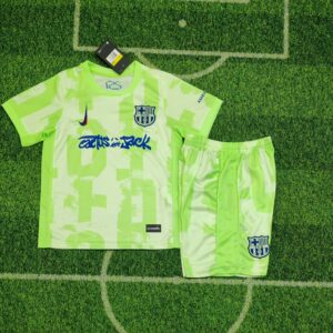 2024/2025 Barcelona Third Away Limited Edition TRAVIS SCOTT Football Shirt 1:1 Thai Quality Kids Size