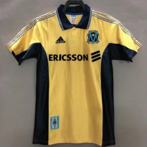 1998/1999 Retro Marseille Third Away Gold Football Shirt 1:1 Thai Quality