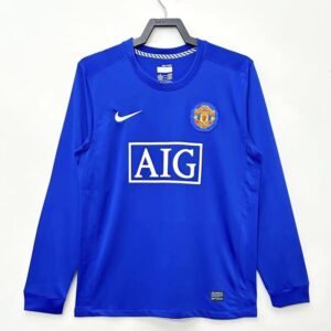 2008/2009 Retro Long Sleeve Manchester United Third Away Football Shirt 1:1 Thai Quality