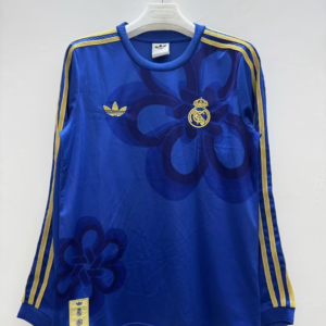 2025/2026 Long Sleeves Real Madrid United Year Horse Special Edition Blue Football Shirt 1:1 Thai Quality