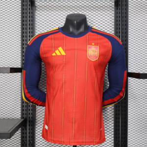 2026 Long Sleeves Player Version Spain National Team Home Shirt 1:1 Thai Quality