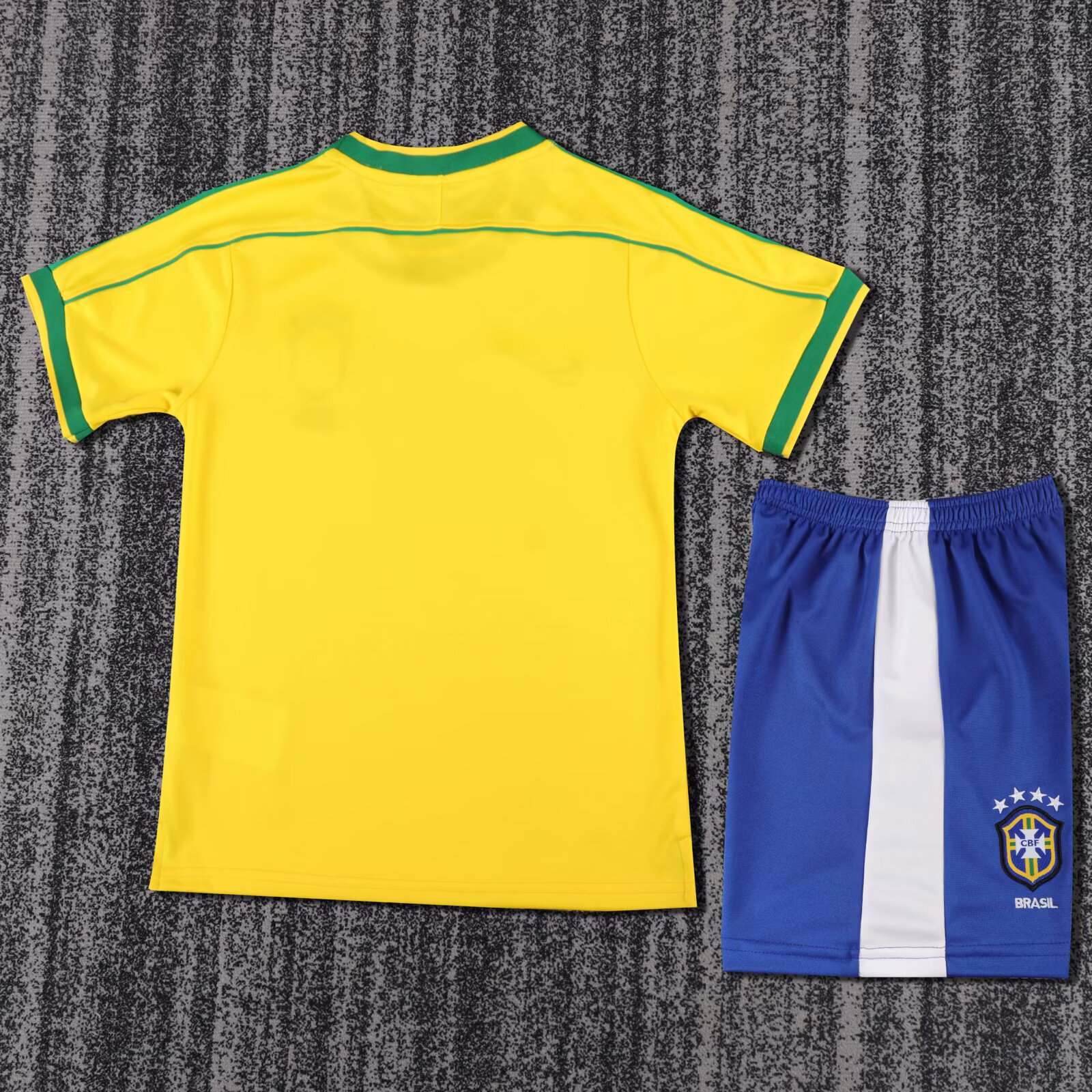 1998 Retro Brazil Home Soccer Jersey 1:1 Thai Quality Kids Size - 图片 2