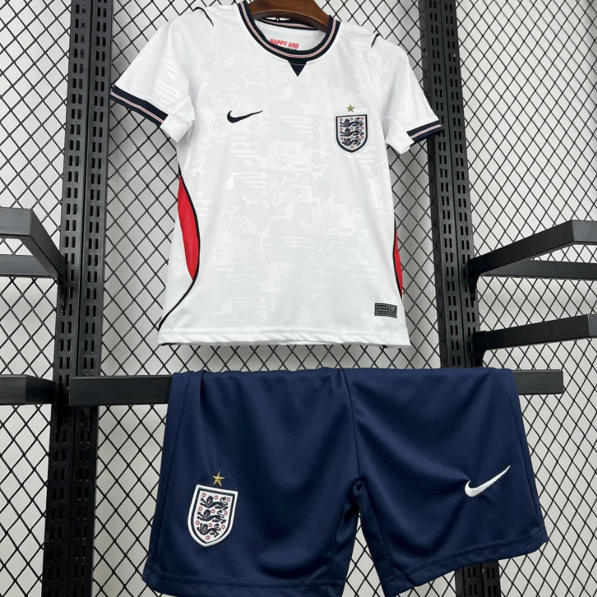 2026 England Home Football Shirt 1:1 Thai Quality Kids Size - 图片 3