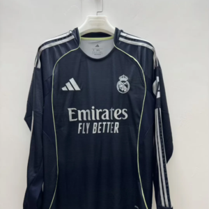 2025/2026 Real Madrid Away Long Sleeve Football Shirt 1:1 Thai Quality