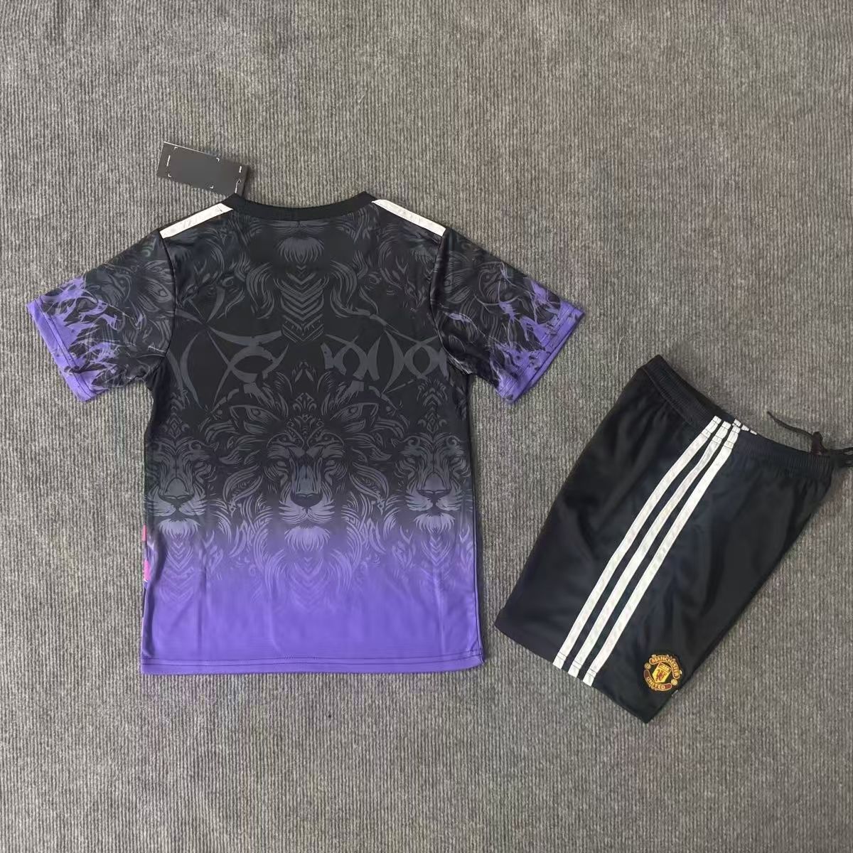 2025/2026 Manchester United Special Edition Black Purple Football Shirt 1:1 Thai Quality Kids Size - 图片 2