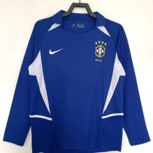 2002 Long Sleeves Retro Brazil Away Soccer Jersey1:1 Thai Quality