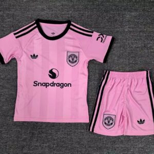 2025/2026 Manchester United Goalkeeper Pink Football Shirt 1:1 Thai Quality Kids Size