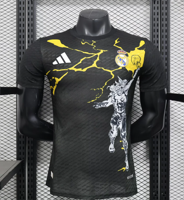 2025/2026 Player Version Real Madrid Black Football Shirt 1:1 Thai Quality
