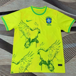 2024 Brazil Special Edition Birds Yellow Soccer Jersey 1:1 Thai Quality