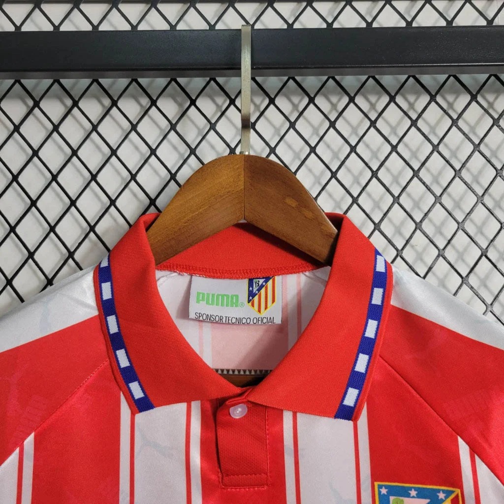 1994/1995 Retro Atletico Madrid Home Soccer Jersey 1:1 Thai Quality - 图片 5