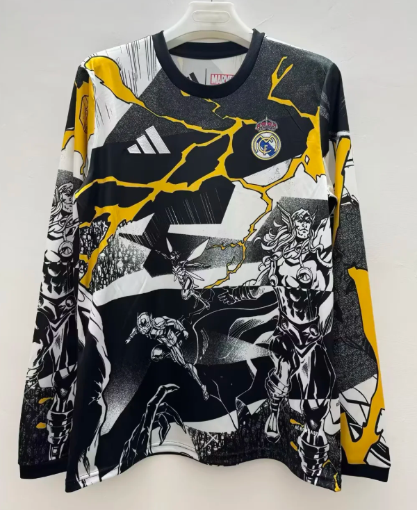2025/2026 Long Sleeves Real Madrid Collaboration With Marvel Football Shirt 1:1 Thai Quality