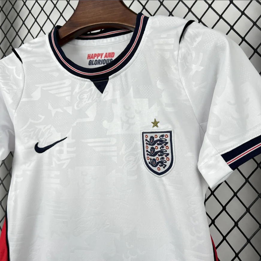 2026 England Home Football Shirt 1:1 Thai Quality Kids Size - 图片 4