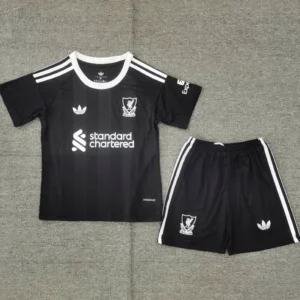2025/2026 Liverpool Goalkeeper Black Soccer Jersey 1:1 Thai Quality Kids Size
