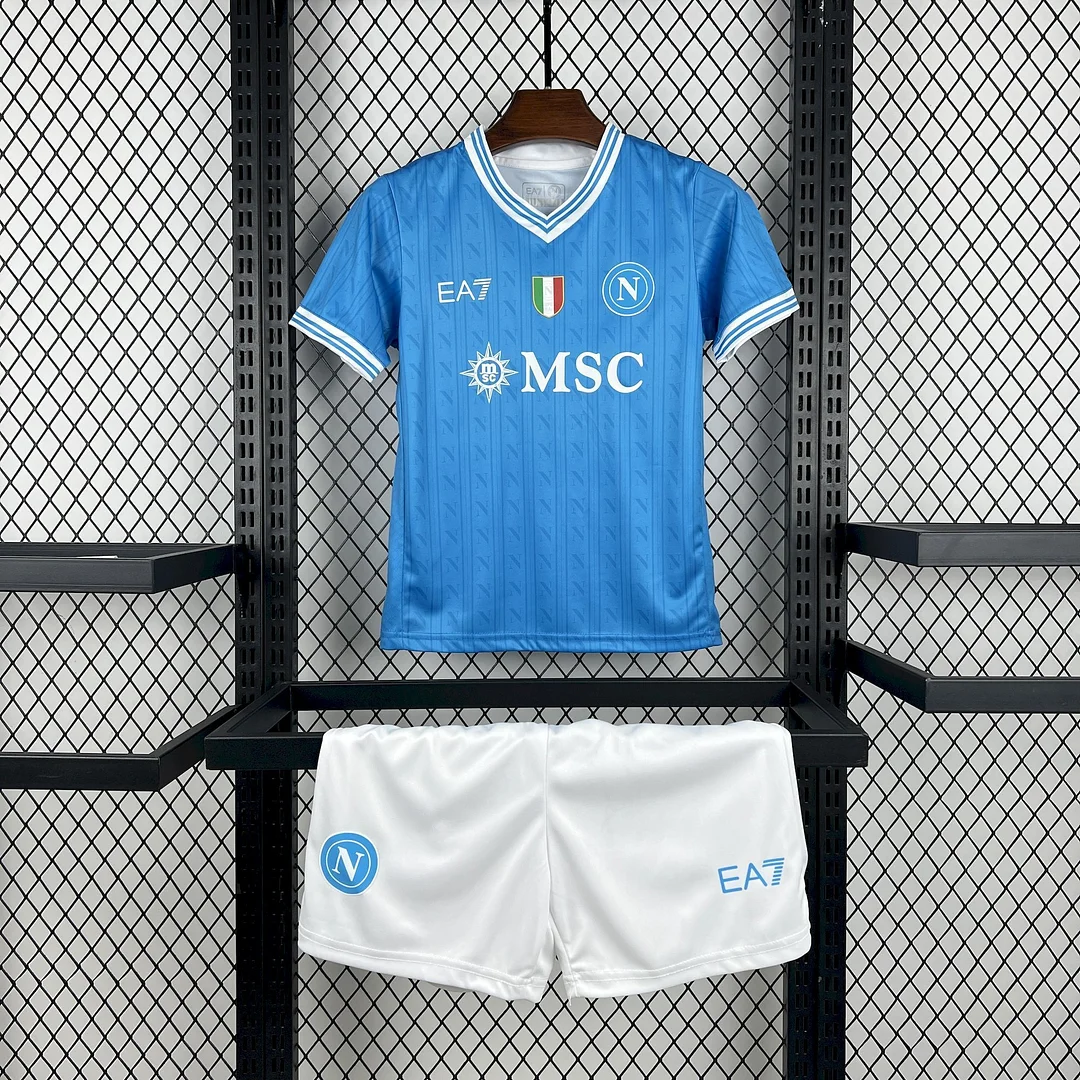 2025/2026 Napoli Home Soccer Jersey 1:1 Thai Quality Kids Size