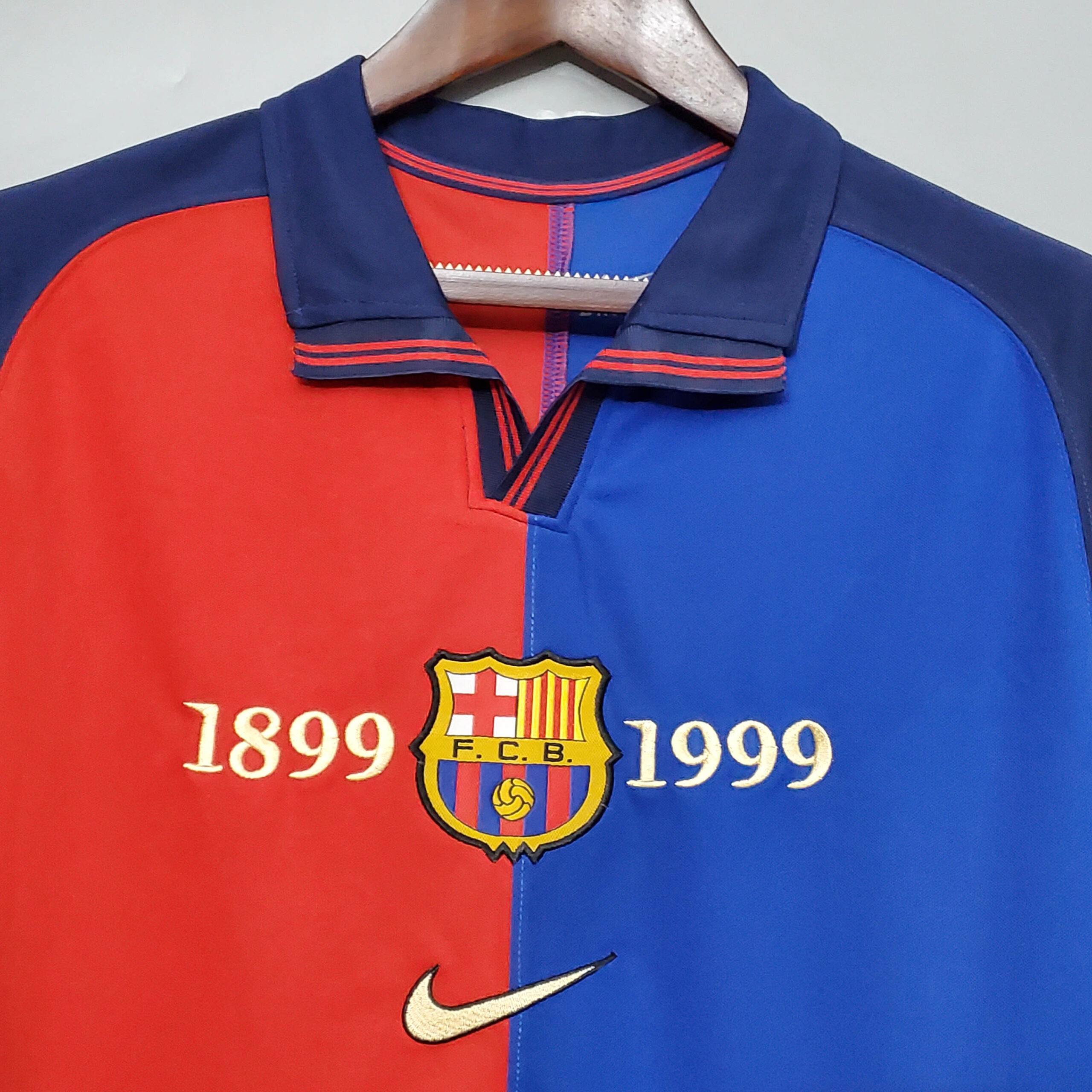 Retro Barcelona 100th Anniversary Version Football Shirt Home 1:1 Thai Quality - 图片 3