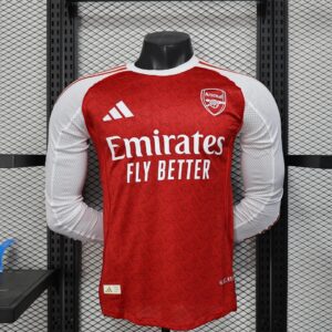 2025/2026 Long Sleeve Player Version Arsenal Home Football Shirt 1:1 Thai Quality
