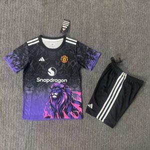 2025/2026 Manchester United Special Edition Black Purple Football Shirt 1:1 Thai Quality Kids Size
