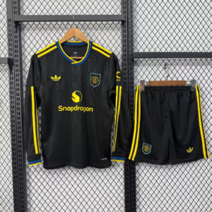2025/2026 Long Sleeves Manchester United Third Away Football Shirt 1:1 Thai Quality Kids Size