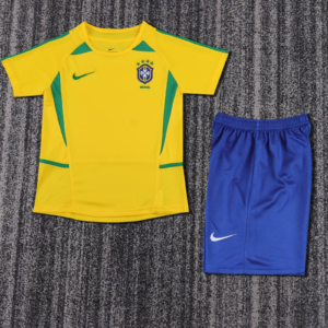 2002 Retro Brazil Home Soccer Jersey 1:1 Thai Quality Kids Size