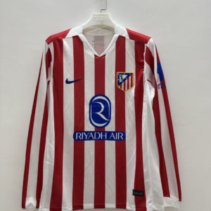2025/2026 Long Sleeve Atletico Madrid Home Soccer Jersey 1:1 Thai Quality