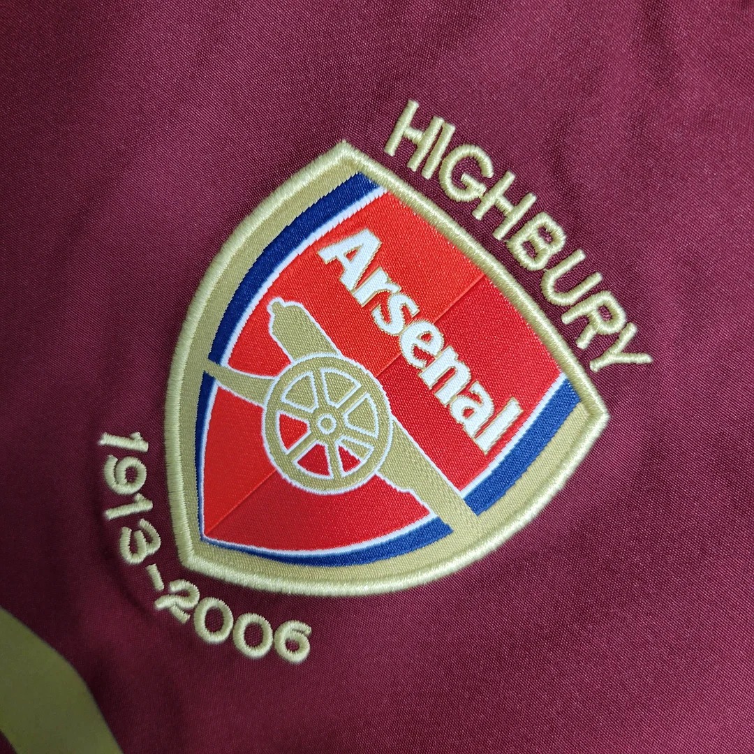 2005/2006 Long Sleeve Retro Arsenal Home Football Shirt 1:1 Thai Quality - 图片 5