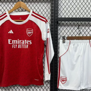 2025/2026 Long Sleeves Arsenal Home Football Shirt 1:1 Thai Quality Kids Size