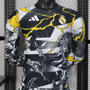 2025/2026 Long Sleeves Player Version Real Madrid Collaboration With Marvel Football Shirt 1:1 Thai Quality