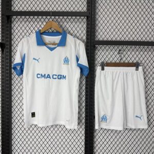 2025/2026 Olympique de Marseille Home Football Shirt 1:1 Thai Quality Kids Size