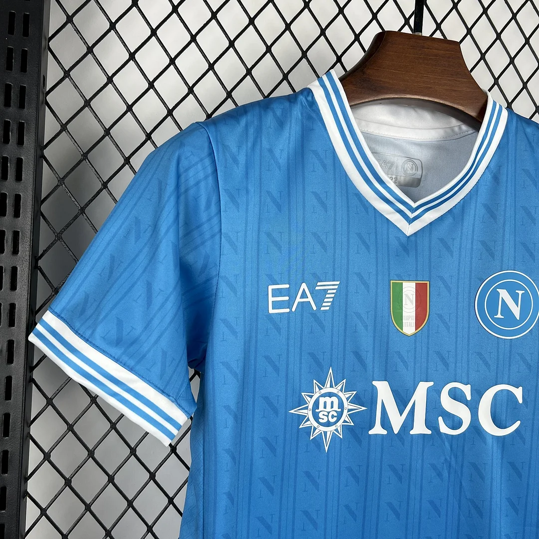 2025/2026 Napoli Home Soccer Jersey 1:1 Thai Quality Kids Size - 图片 4