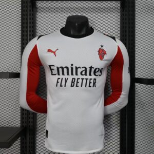 2025/2026 Long Sleeve Player Version AC Milan Away Football Shirt 1:1 Thai Quality