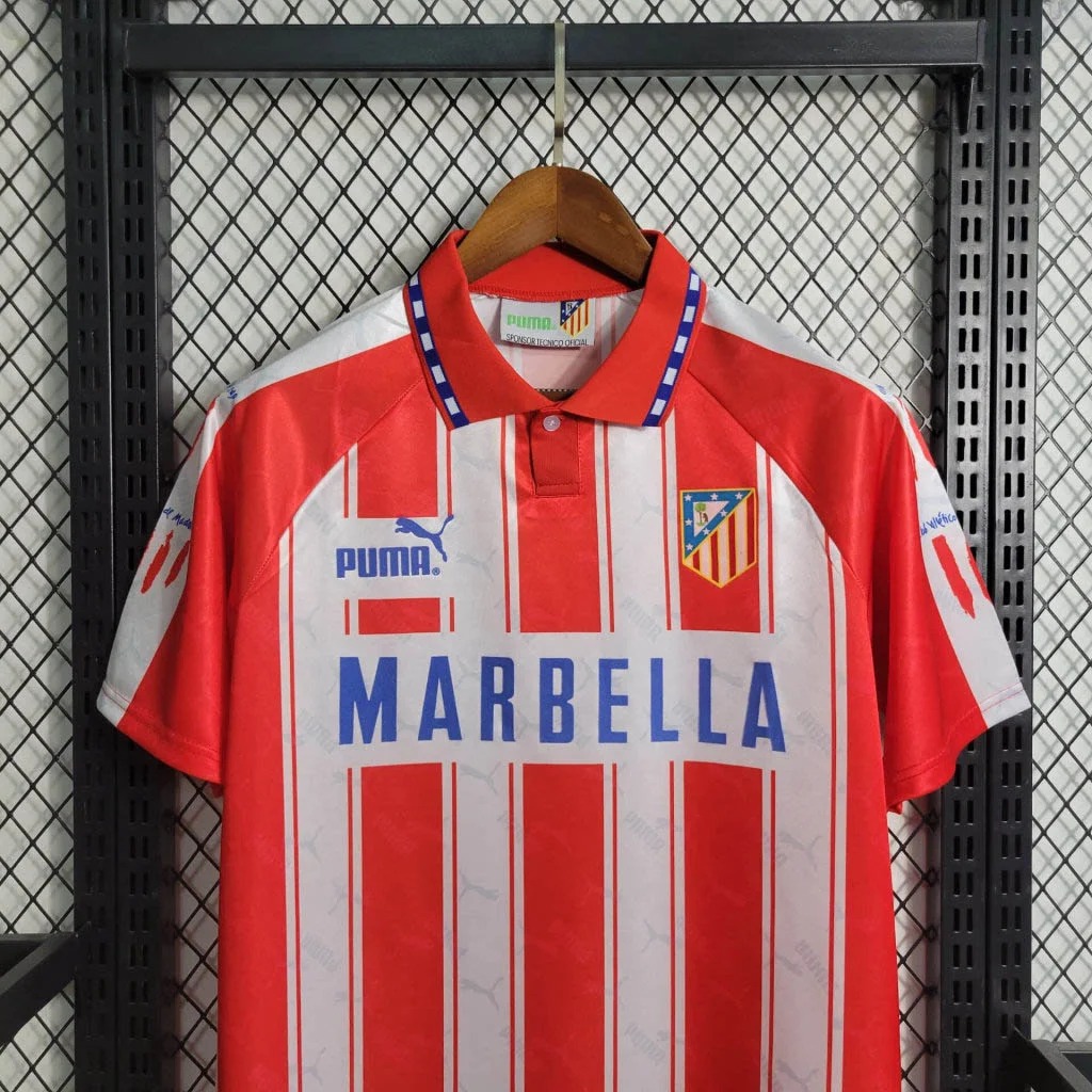 1994/1995 Retro Atletico Madrid Home Soccer Jersey 1:1 Thai Quality - 图片 4