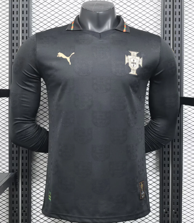 2026 Long Sleeve Player Version Portugal Special Edition Black Football Shirt 1:1 Thai Quality