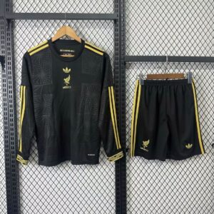 2025 Mexico National Team Special Edition Black Long Sleeve Football Shirt 1:1 Thai Quality Kids Size