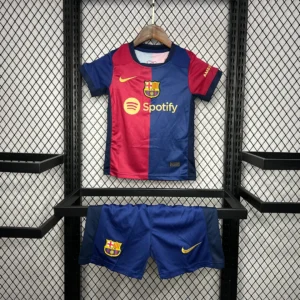 2024/2025 Barcelona Home Football Shirt 1:1 Thai Quality Kids Size (With Sponsor)