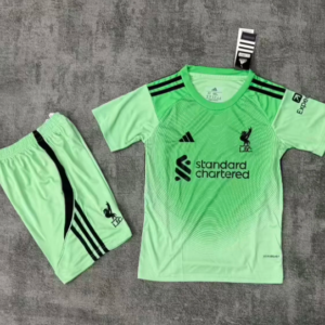 2025/2026 Liverpool Goalkeeper Green Soccer Jersey 1:1 Thai Quality Kids Size