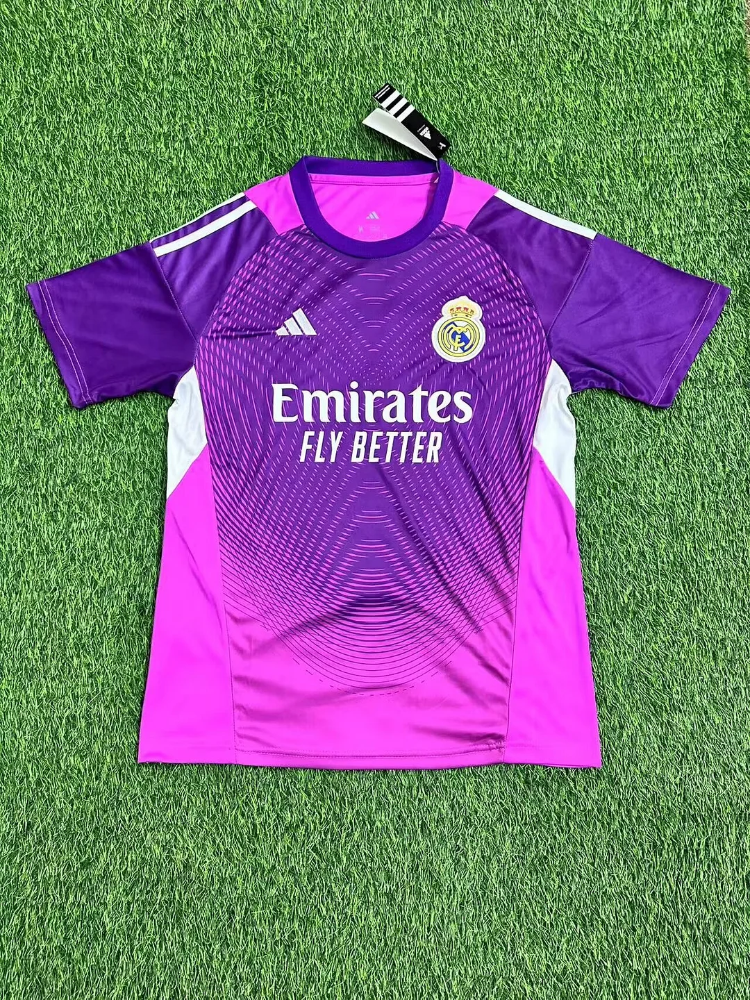 2025/2026 Real Madrid Goalkeeper Purple Red Football Shirt 1:1 Thai Quality