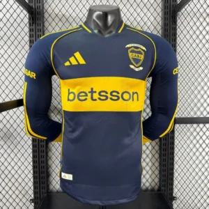 2025/2026 Long Sleeves Player Version Boca Juniors Home Football Shirt 1:1 Thai Quality
