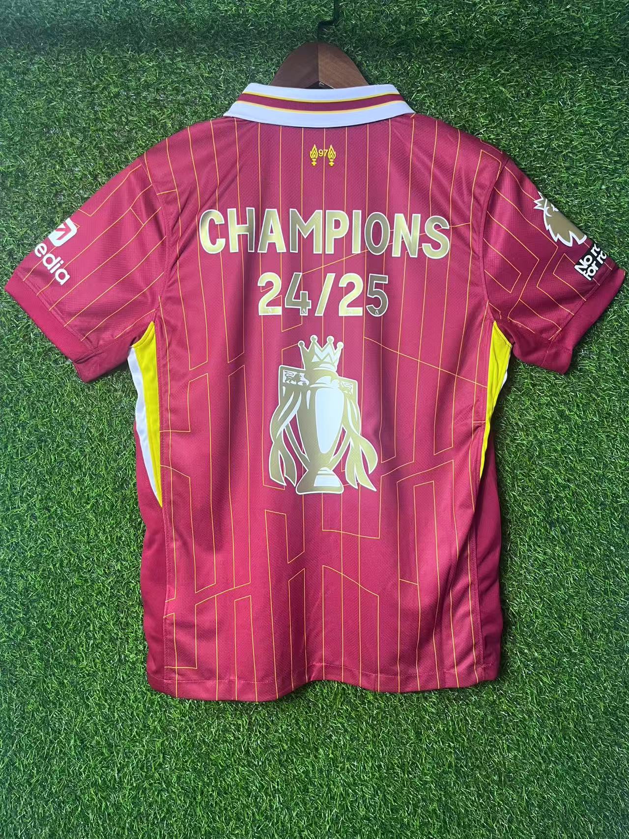 2024/2025 Liverpool Home Champions Edition Soccer Jersey 1:1 Thai Quality - 图片 2