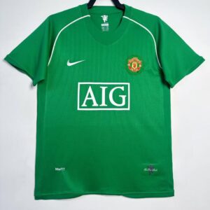 2007/2008 Retro Manchester United Goalkeeper Green Football Shirt 1:1 Thai Quality