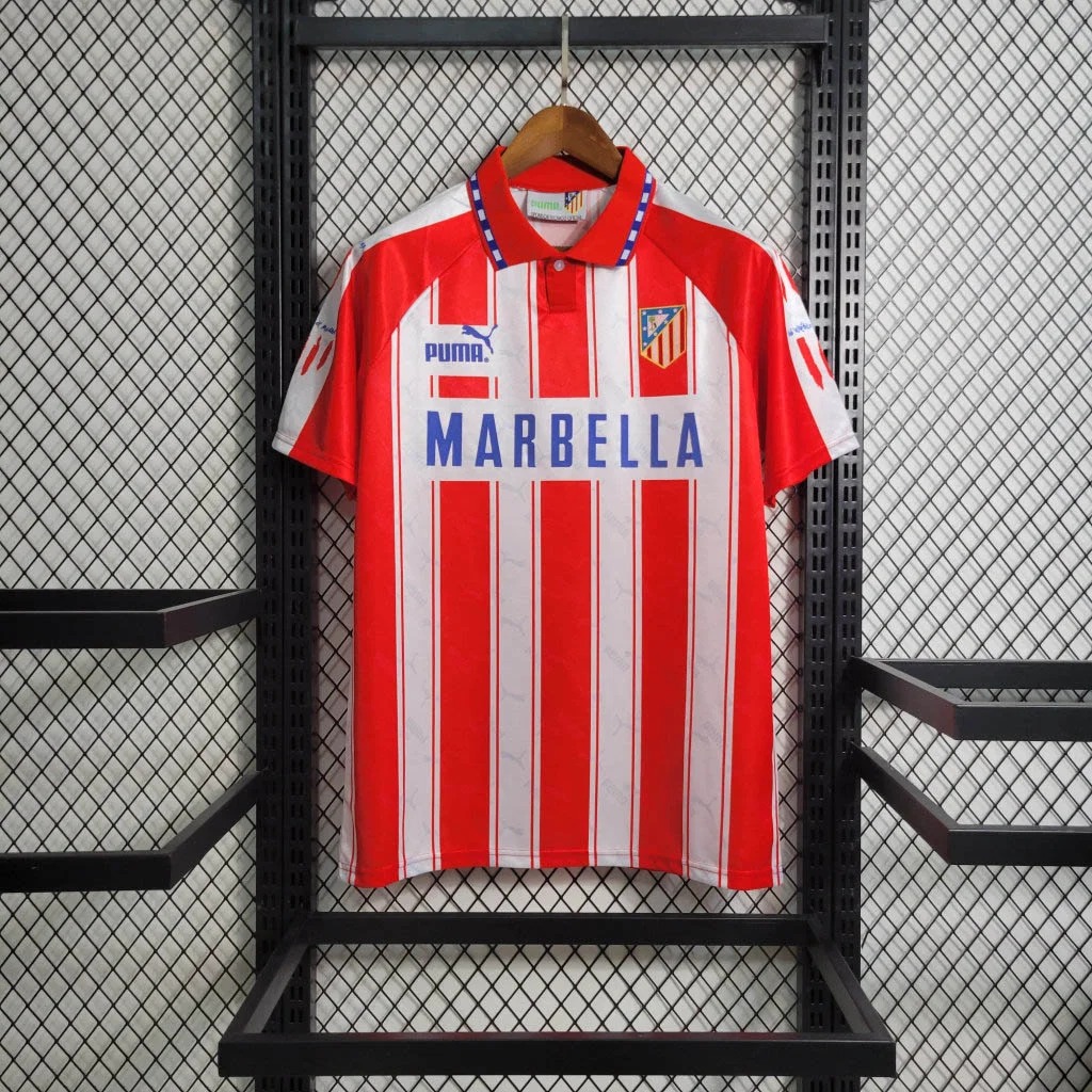 1994/1995 Retro Atletico Madrid Home Soccer Jersey 1:1 Thai Quality