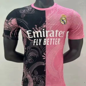 2025/2026 Player Version Real Madrid Special Edition Pink Black Football Shirt 1:1 Thai Quality